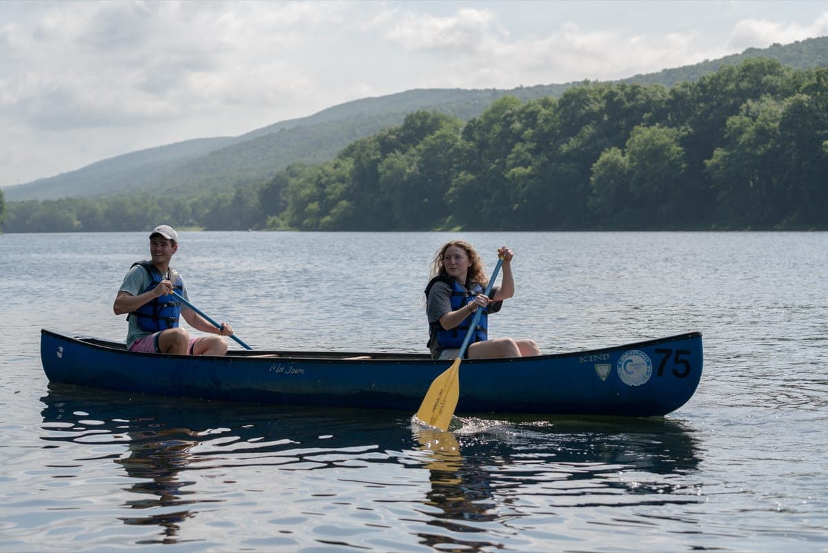 Canoes on the Delaware River
